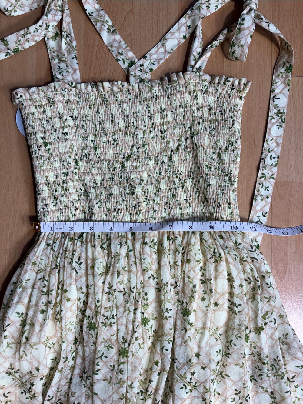Hill House NWT The Elise Nap Dress in Basketweave Vine Butter Yellow Tiered Maxi - Picture 14 of 16